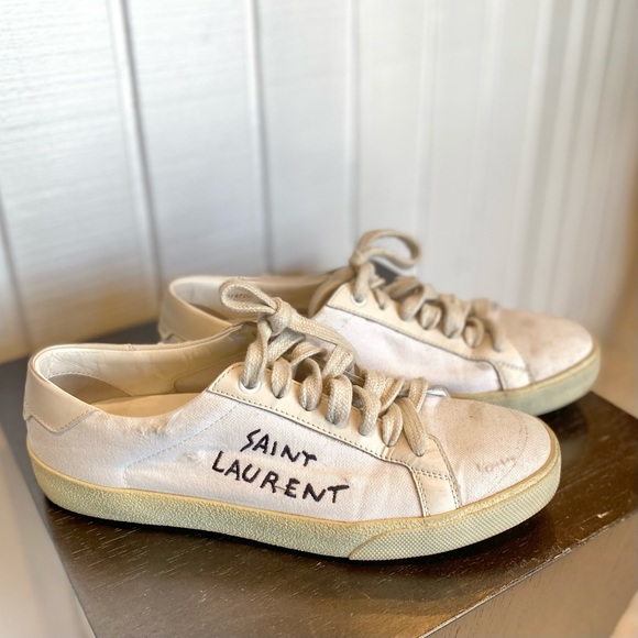 Saint Laurent Shoes - Saint Laurent logo sneakers